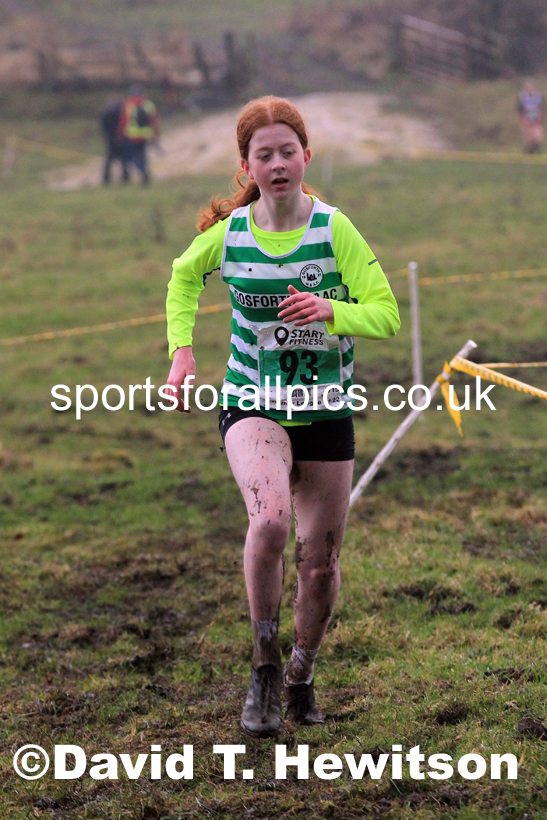 Girls under-15s 2022 North Eastern Harrier League, Thornley Farm, Peterlee, County Durham. Photo: David T. Hewitson/Sports for All Pics